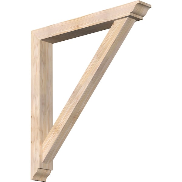 Ekena Millwork Traditional Traditional Smooth Bracket w/ Offset Brace, Douglas Fir, 5 1/2"W x 40"D x 44"H BKT0604X40X44TRA01SDF - main
